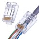 RJ45 connectors pass through male connector for cat 5e cat6 cable