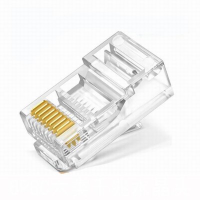 Hot sale Gold Plating Cat6 8p8c Rj 45 Unshielded Pc Material Cat6  rj45 Connector